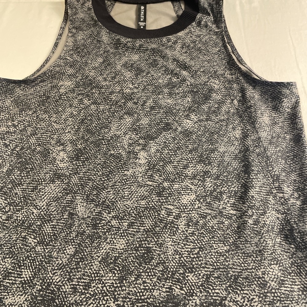 Athena Sleeveless Athletic Women's Top Black And Gray Size Medium